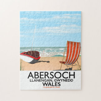 Puzzle Abersoch Llanengan à Gwynedd, affiche de voyage au