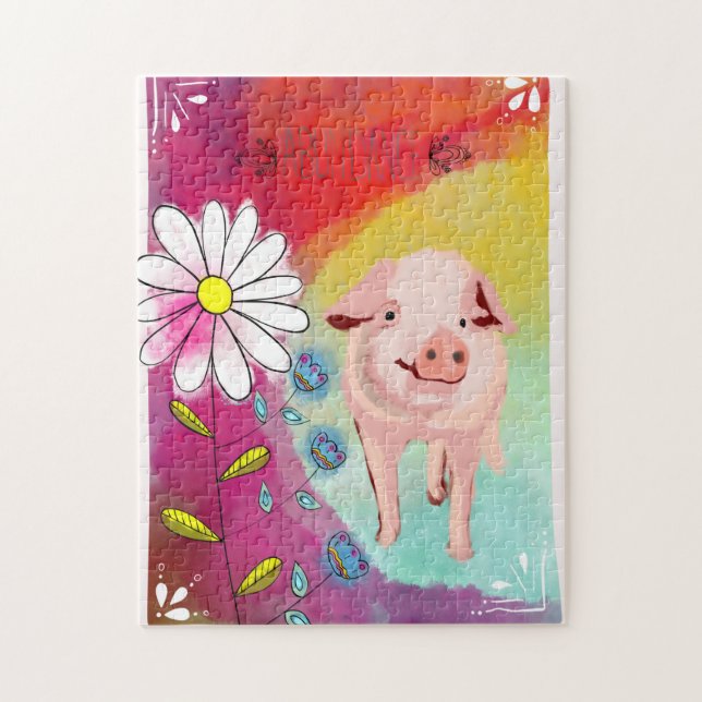 Puzzle abondant d'animal d'esprit de porc (Vertical)