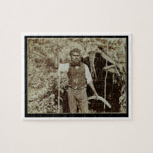 Puzzle Aborigène avec un boomerang, c.1860s (photo de