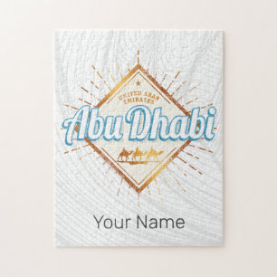Puzzle Abou Dabi Émirats arabes unis Design vintage des É