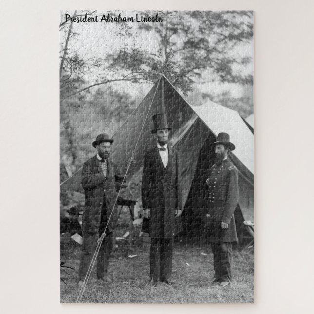Puzzle Abraham Lincoln 16e président des États-Unis. (Vertical)