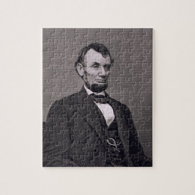Puzzle Abraham Lincoln, gravé d'une photographie va le (Vertical)