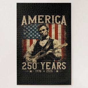 Puzzle Abraham Lincoln jouant de la guitare le 4 juillet