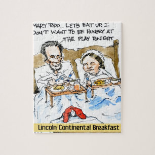 Puzzle Abraham Lincoln & Mary Todd Petit Déjeuner En Cham