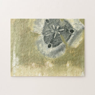 Puzzle Abrégé sur Flowerhead avec la texture vitrée