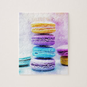 Puzzle Abrégé sur pour aquarelle nourriture de macaron