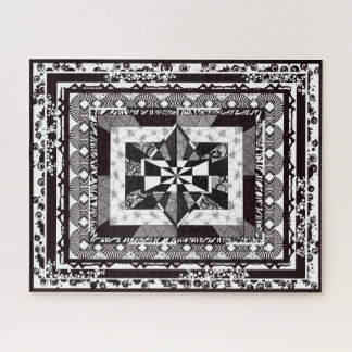 Puzzle Abstract Art Challenging Black White Super Detail