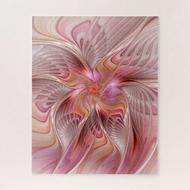 Puzzle Abstract Butterfly Colorful Fantasy Fractal Art (Vertical)