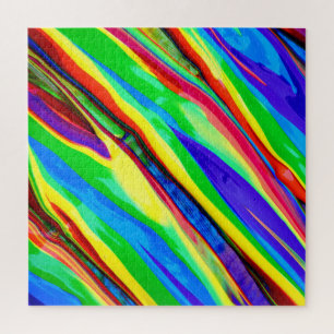 Puzzle Abstract Glossy Rainbow Paint