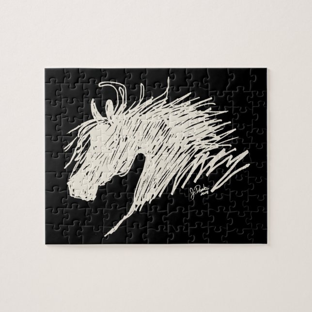 Puzzle Abstract Horse Head art (Horizontal)