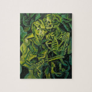 Puzzle Abstract Man And Skeleton Geometric Art