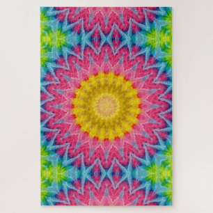 Puzzle Abstract Tie Dye Medallion Design