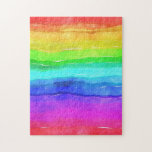 Puzzle Abstract Watercolor<br><div class="desc">Aquarelle Abstraite Painted Stripes Rainbow. arc-en-ciel aquarelle colorée,  typographie girly tendance chic,  rose violet parties scintillant art,  monogramme moderne nom élégant,  audacieux amusant artistique,  expression été paix vert,  bleu amour dessiné abstrait,  liberté couleur spectre de la peinture,  gay drapeau brosse créative,  aquarelle arc-en-ciel coloré, </div>