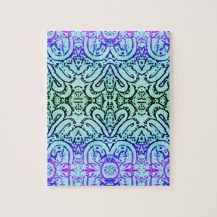 Puzzle - Abstrait aux couleurs froides