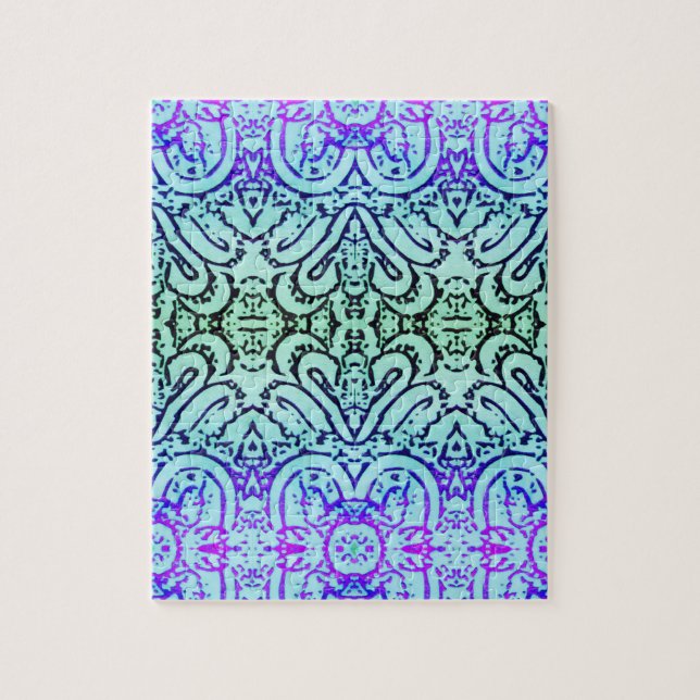 Puzzle - Abstrait aux couleurs froides  (Vertical)