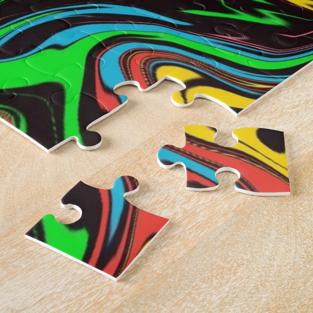 Puzzle Abstrait Coloré Twirly / Poussé / (Côté)