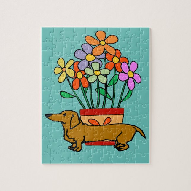 Puzzle Abstrait Dachshund Jigsaw (Vertical)