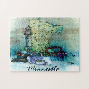 Puzzle abstrait du Minnesota