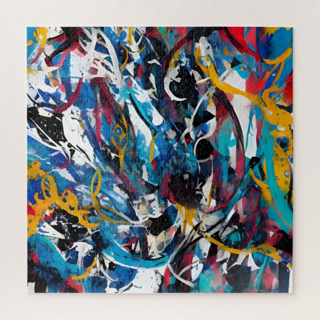 Puzzle Abstrait éclat de peinture (Vertical)