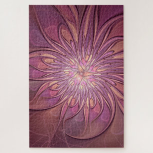 Puzzle Abstrait Floral Fractal Art Berry couleurs