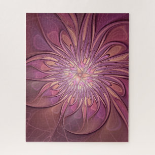 Puzzle Abstrait Floral Fractal Art Berry couleurs