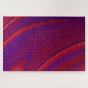 Puzzle Abstrait moderne Red Purple Swirl - dur PC 1000
