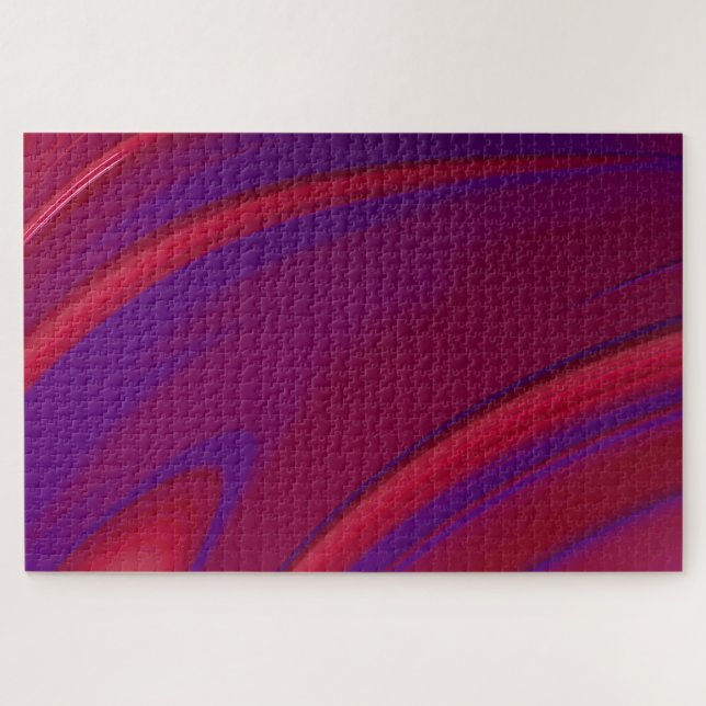 Puzzle Abstrait moderne Red Purple Swirl - dur PC 1000 (Horizontal)