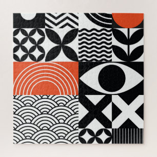 Puzzle Abstrait moderne : toile de design artistique.