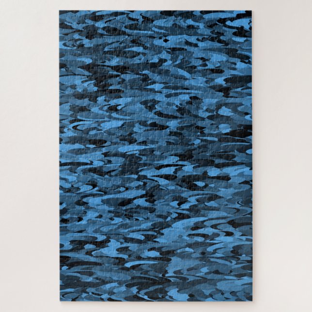 Puzzle Abstrait Motif bleu noir (Vertical)