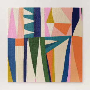 Puzzle Abstrait tendance : Main colorée dessinée.