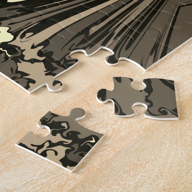 Puzzle Abstrait Twirl Pinched Half Brick / Sepia (Côté)