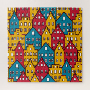Puzzle Abstrait urbain : motif urbain vintage
