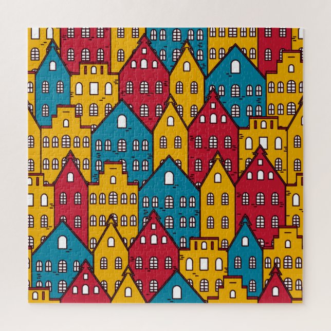 Puzzle Abstrait urbain : motif urbain vintage (Vertical)