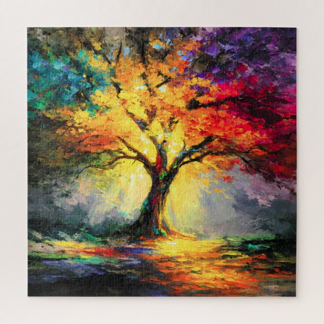 Puzzle Abstraite nature spirituelle Arbre de vie (Vertical)
