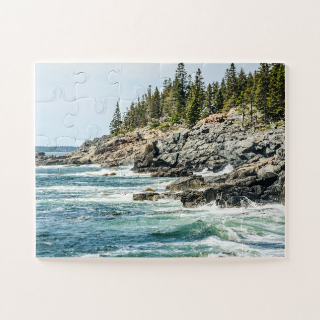 Puzzle Acadia Maine Ocean Waves surdimensionné (Horizontal)