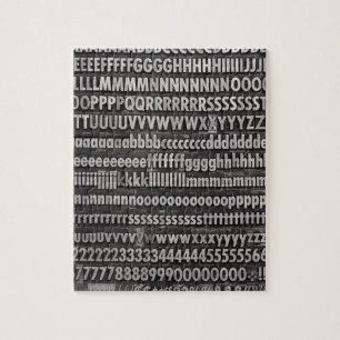 Puzzle Accomplissez le type d'impression typographique de