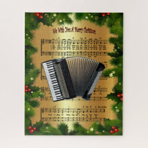 Puzzle Accordion ~ "Nous Vous Souhaitons Un Joyeux Noël" 