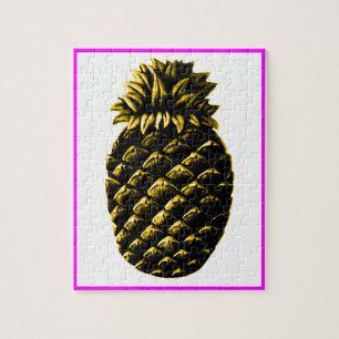 Puzzle Accueil Ananas 4 jaune Le MUSÉE Zazzle G