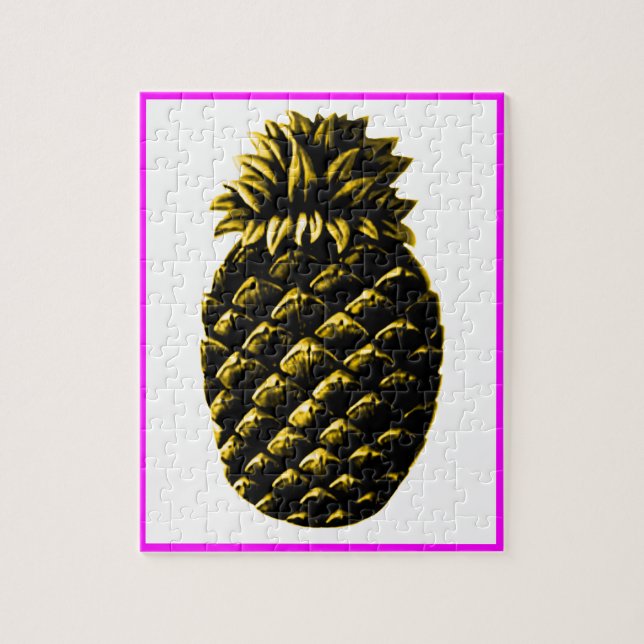 Puzzle Accueil Ananas 4 jaune Le MUSÉE Zazzle G (Vertical)