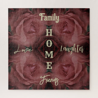 Puzzle Accueil Rose rouge Mots Abstraits Inspirationnels