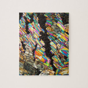 Puzzle Acide aminé d'alanine sous un microscope