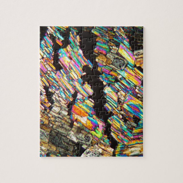 Puzzle Acide aminé d'alanine sous un microscope (Vertical)