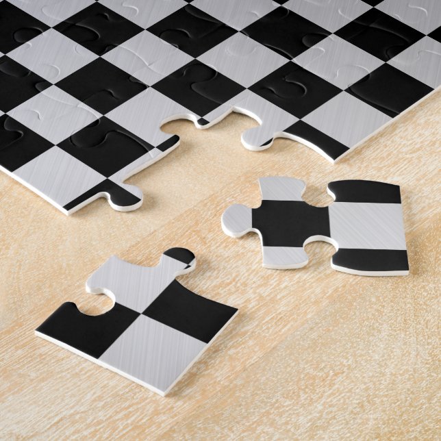Puzzle Acier Brossé à Carreaux (Côté)