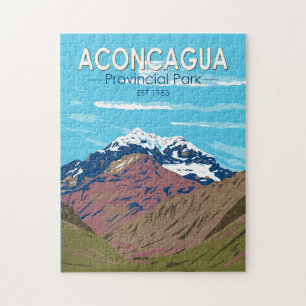 Puzzle Aconcagua Provincial Park Argentina Voyage Vintage