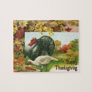 Puzzle Action de grâce vintage, couleurs d'automne de din