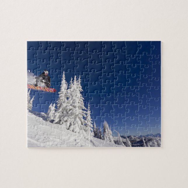 Puzzle Action de snowboard à Whitefish Mountain Resort (Horizontal)