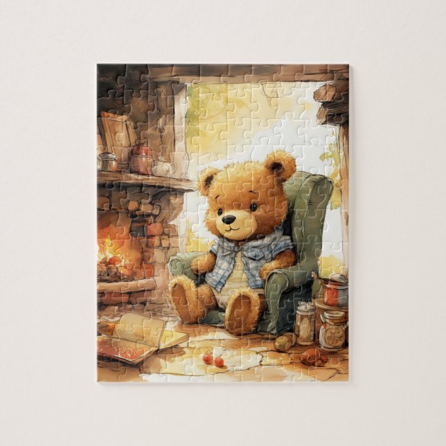 Puzzle Activité à thème de l'ours en peluche (Vertical)