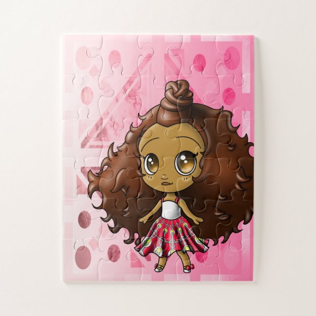 Puzzle Adorable Africaine Américaine (Vertical)