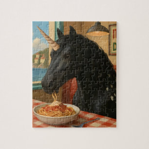 Puzzle Adorable Appaloosa Unicorne Manger Pâtes