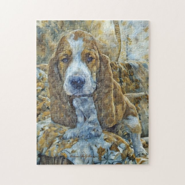 Puzzle Adorable Basset Hound Puppy (Vertical)